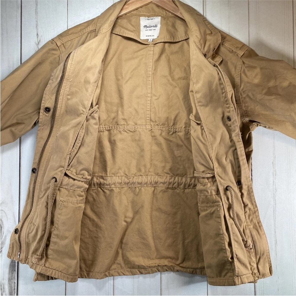 Madewell Jacket Womens Large Tan Cotton Utility Field Casual Pockets Style G4853 - Picture 2 of 12